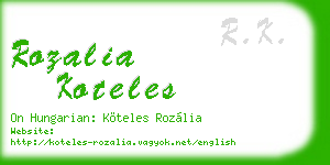 rozalia koteles business card